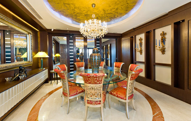 fine dining room in Sydney home