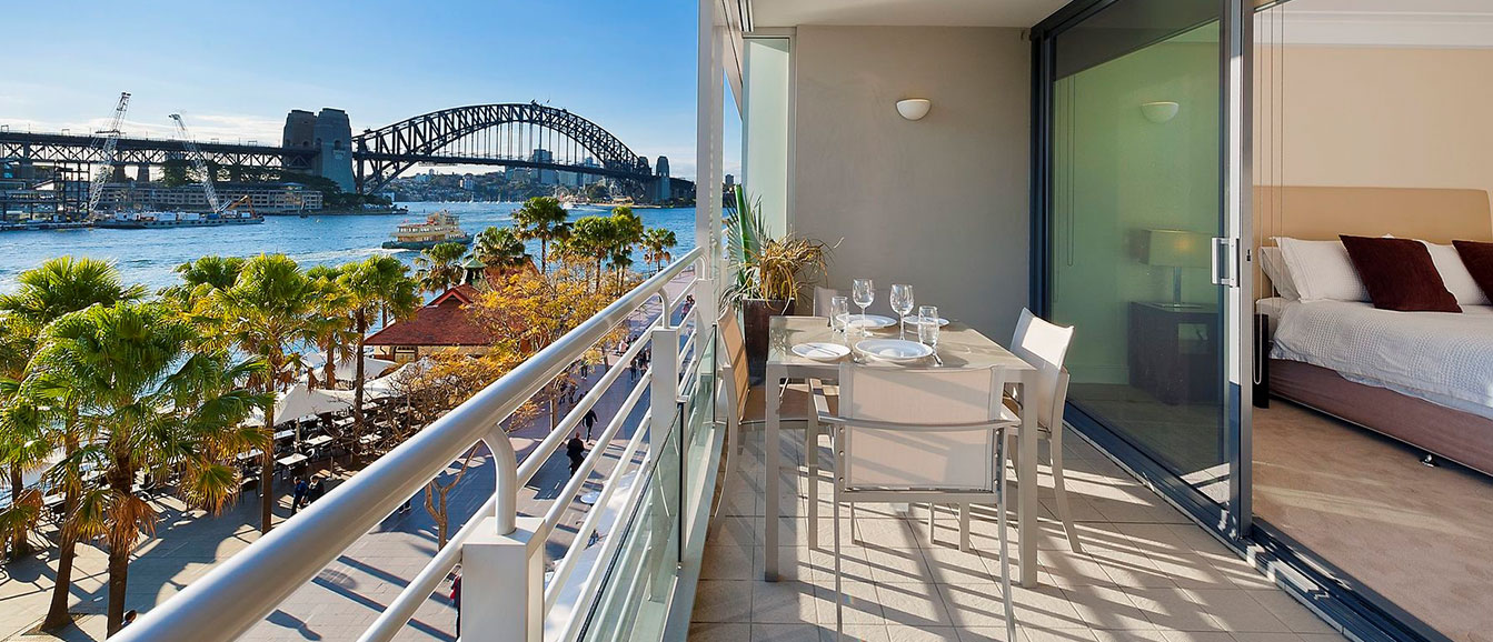 sydney harbour premium apartment balcony